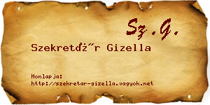 Szekretár Gizella névjegykártya